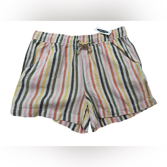Old Navy Kids XL Multi-Striped Linen Shorts (NWT) - Picture 1 of 8